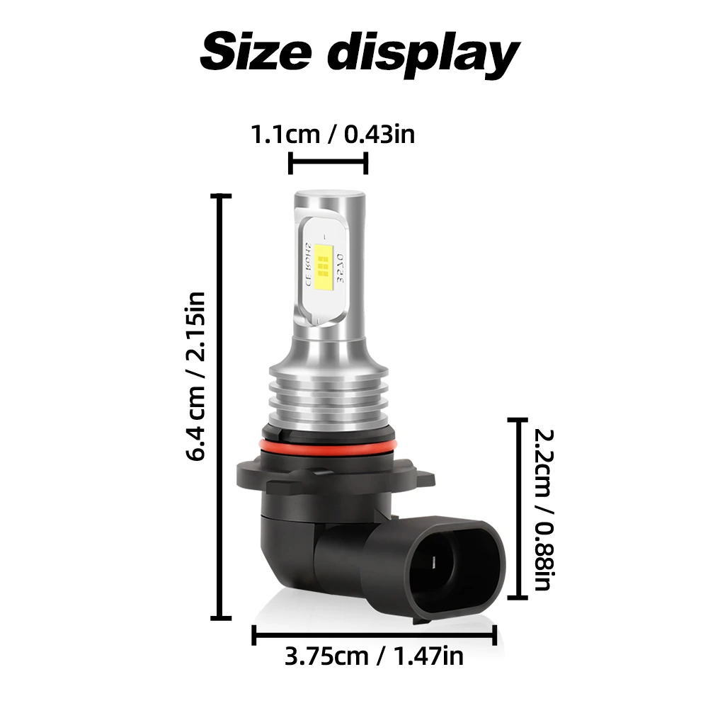2pcs Led Fog Lamp For VW Polo 9N 2006-2014 2007 2008 2009 2010 2011 2012 Front Fog Light Bulb 12V 6000K view 6