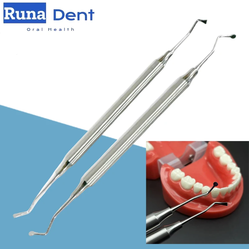 

2pcs Double Head Dental Gingival Retraction Cord Packer & Sculptor Atraumatic Oral Surgery Tool