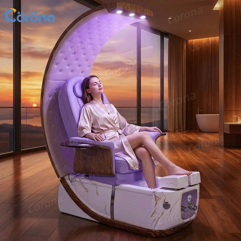 Luxury Pedicure Chair with Massage - Manicure Pedicure Chair Set for Spa Comfortable Salon Pedicure Chair with Built-in Massage