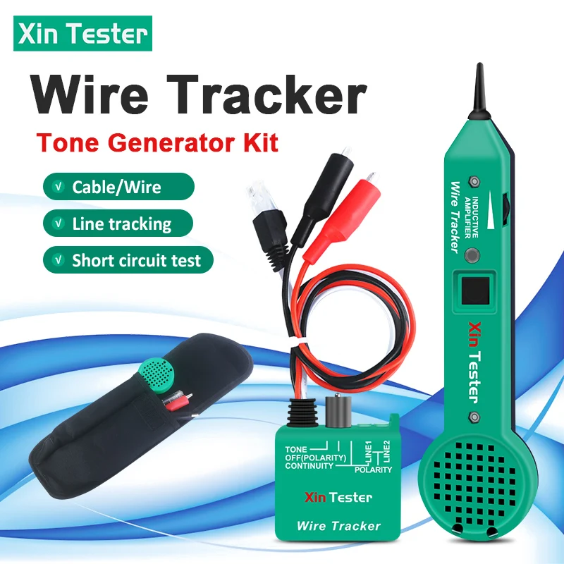 Xin Tester XT-200EP Cable Tester, Tone Generator, Line Tester, High Precision Tester with Volume Cable