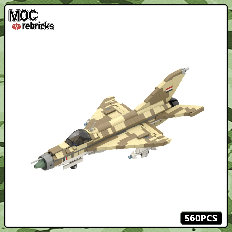 MOC Military Series Building Block Model MiG21 Fighter Mini Flight Combat Weapon Originality DIY Children Toys Holiday Gift