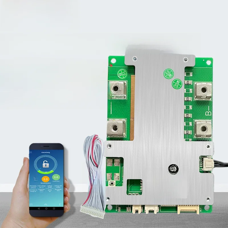 Smart BMS 80A 100A obsługuje BT 7S 8S 24V 9S 10S 36V li ion LiFePo4 wspólny Port z inteligentnym tablica zabezpieczająca baterię oprogramowania — zdjęcie 2