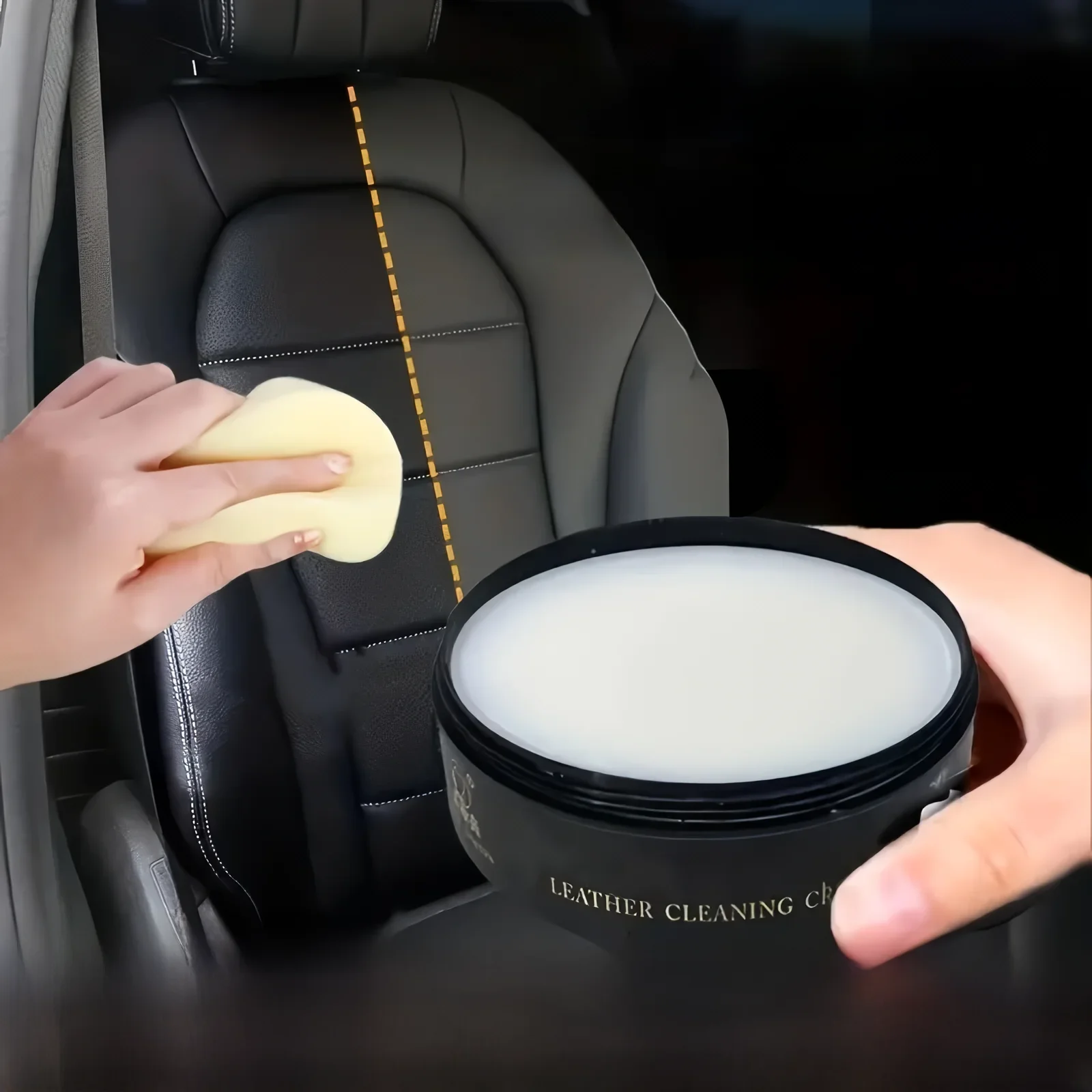 Pâte pour siège de voiture en cuir, huile de soin d'entretien, crème multifonctionnelle, polissage intérieur, élimination des taches, nettoyage PU reconditionné, 1 pièce