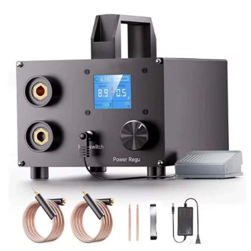 Machine à souder par points à 250 vitesses, Double condensateur, stockage d'énergie, soudage à double impulsion, visage en Nickel de 0.3mm, soudeur par points pour batterie 18650