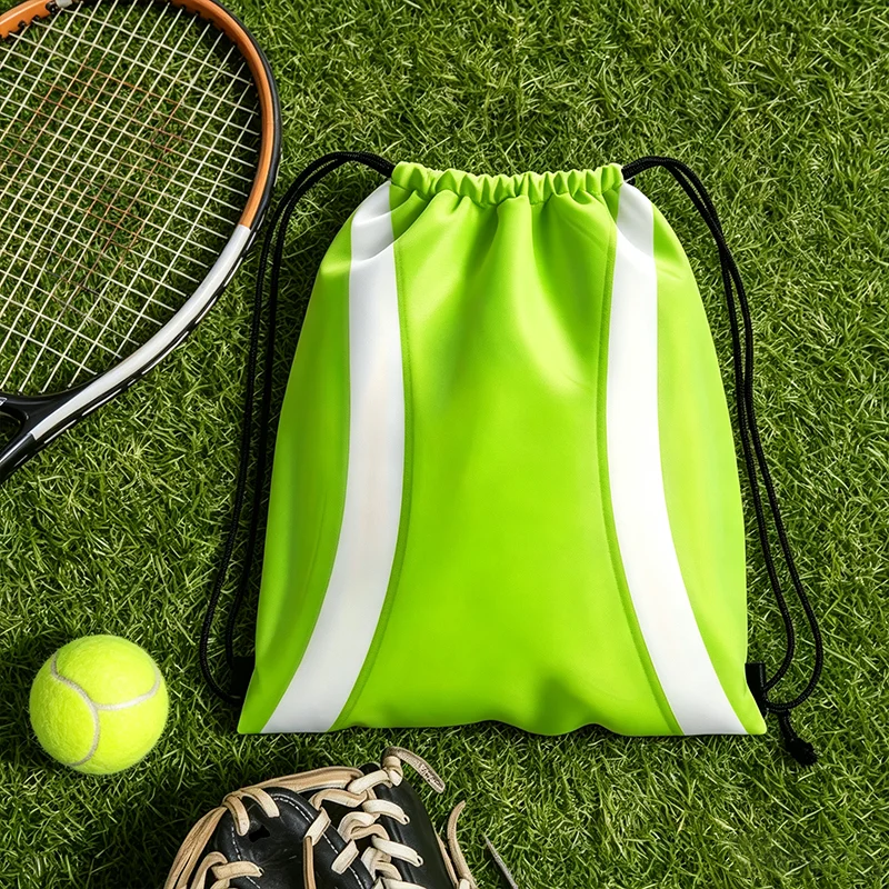 1Pcs Tennis Lover Gift Drawstring Bag - Durable Gym Sackpack for Men Women Youth Tennis Court & Fitness Workout