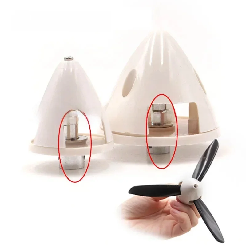 SPARKBathroom BBY-Spinner d'hélice 33/35mm avec adaptateur de pince à palette 3.17mm, pour accessoires d'arbre 6mm 5-11 pouces, 3 lames, pièces de rechange RC, 1 jeu