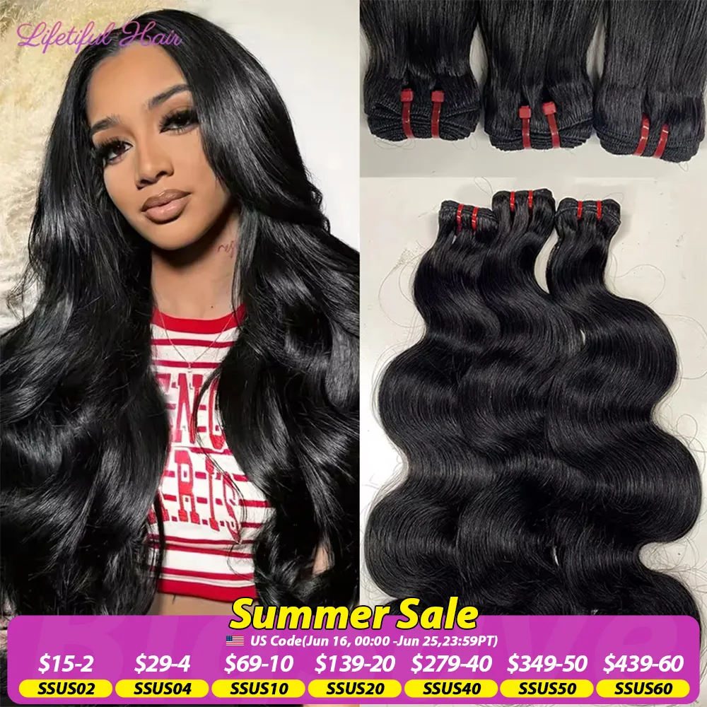 15A Double Drawn Hair Bundles Body Wave Vietnamese Raw Hair Bundles Human Hair Extensions 18 20 22 Inch Tissage Humain Hair