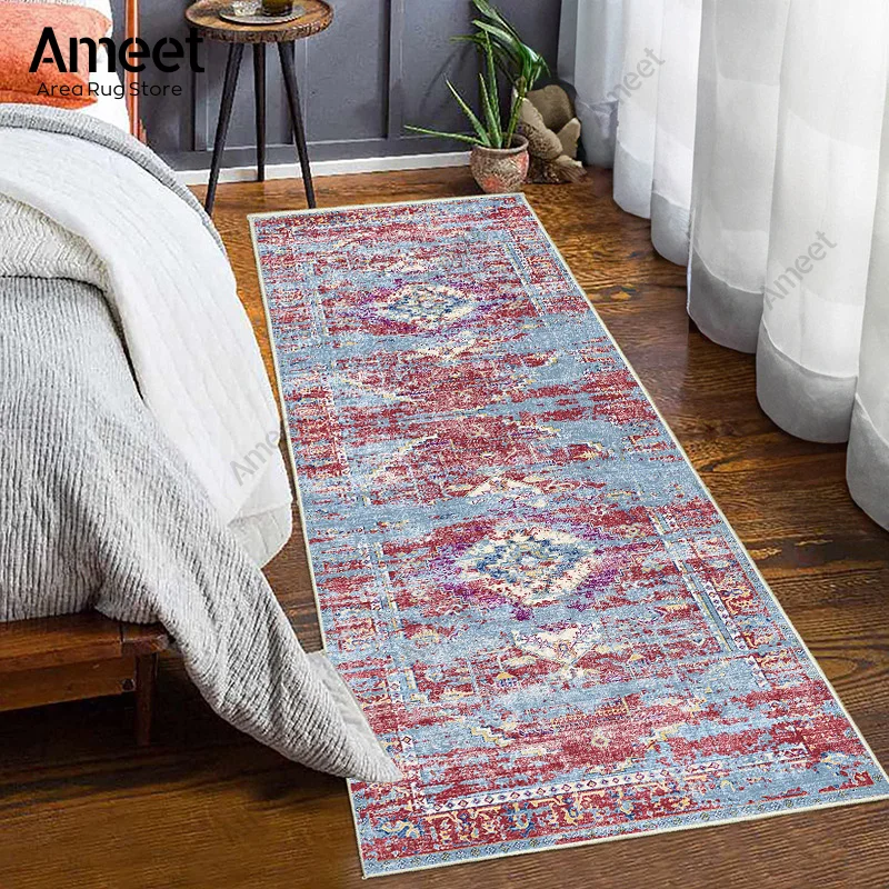 Bedroom Carpet For Girls Persian Boho Style Bedside mat Long Floor Kitchen Carpet Washable Anti Slip Door Mat Home Decorations