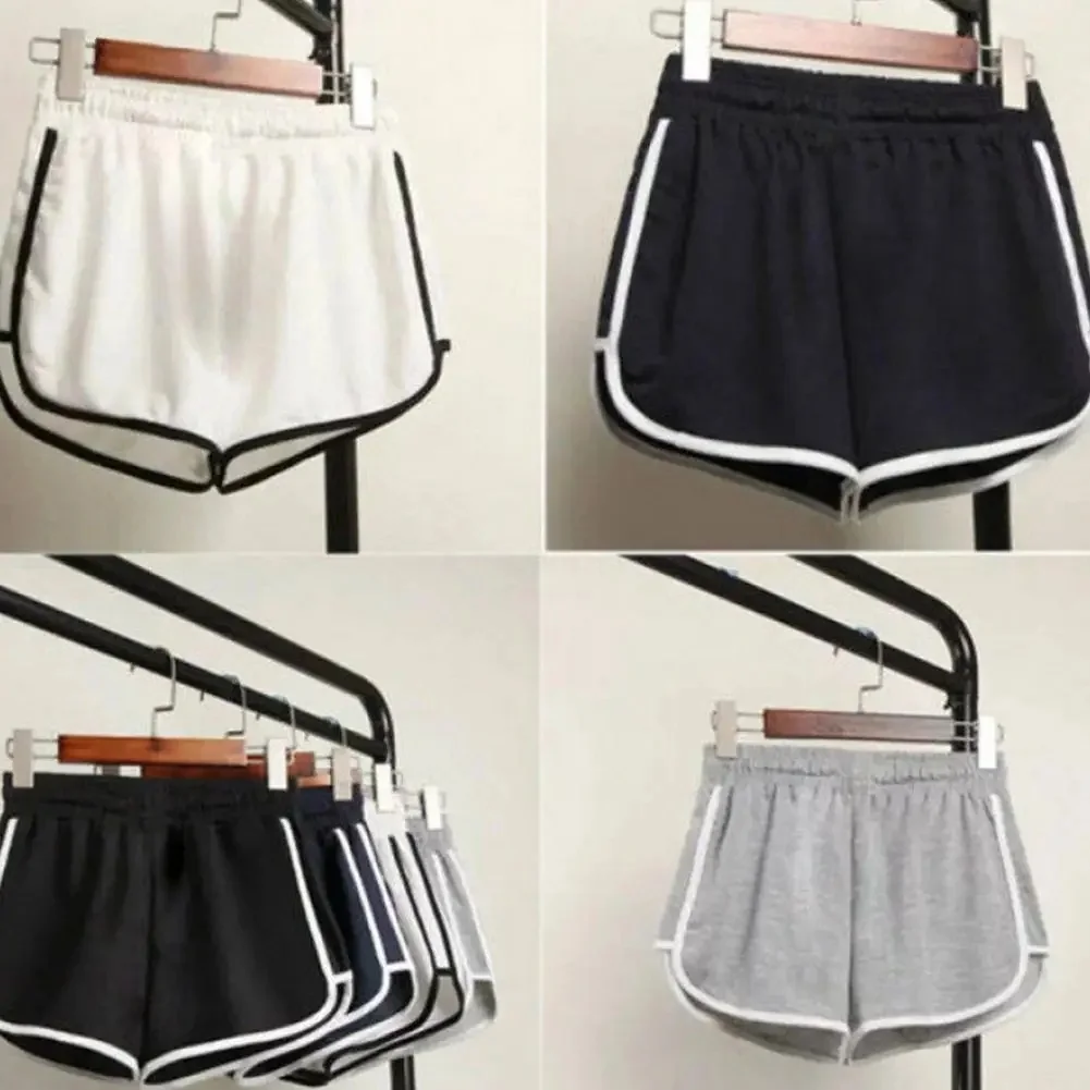AliExpress NONE Women yoga Shorts Summer outer wear mid-waist casual loose straight pants lady stylish thin breathable wide leg gym short pants