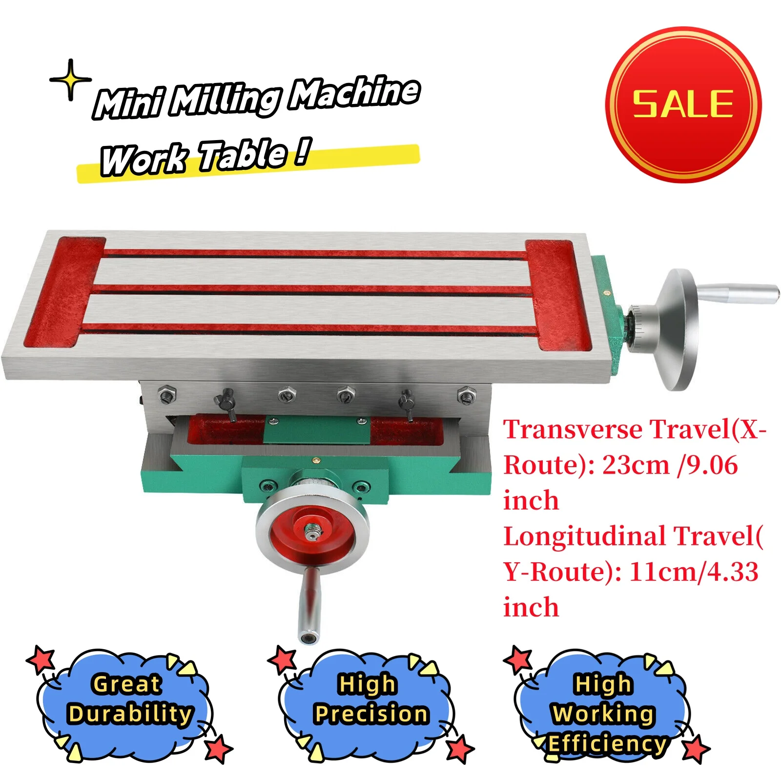 XY Cross Table Milling Machine Mini Compound Precision Multifunction Table Cross Assisted Positioning Tool 450*170mm