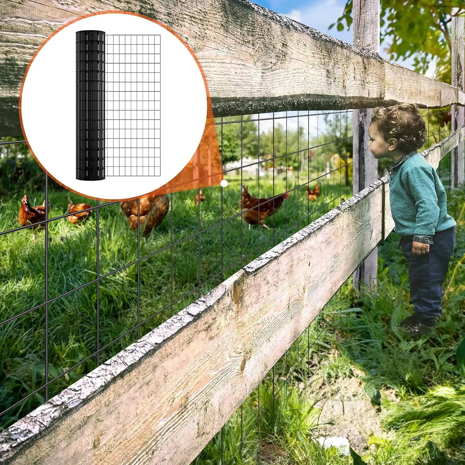 Heavy-Duty Welded Wire Mesh – 36"x50ft Galvanized Steel, 2"x3" Grids (Rust-Proof & Easy DIY Cutting) image 5