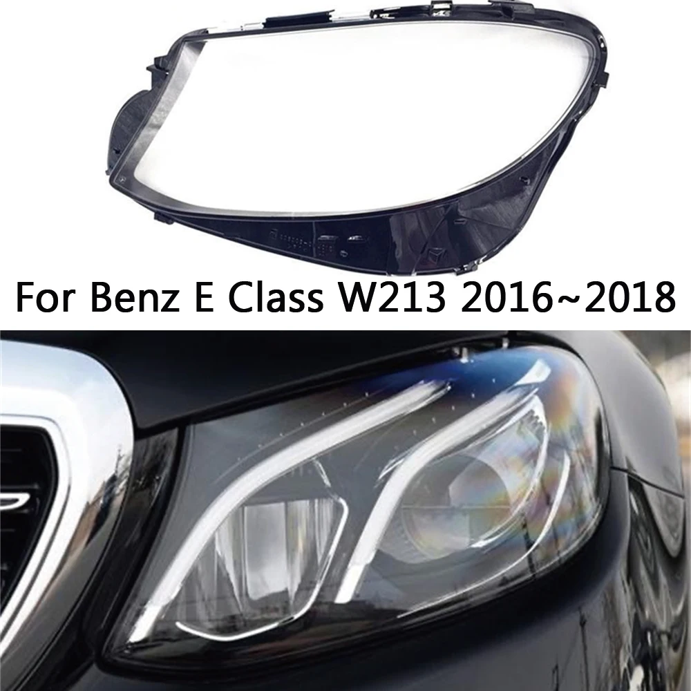 

For Mercedes Benz E Class W213 2016 2017 2018 2019 2020 Headlights Glass Lenses Headlamp Replacement Cover Shell Side