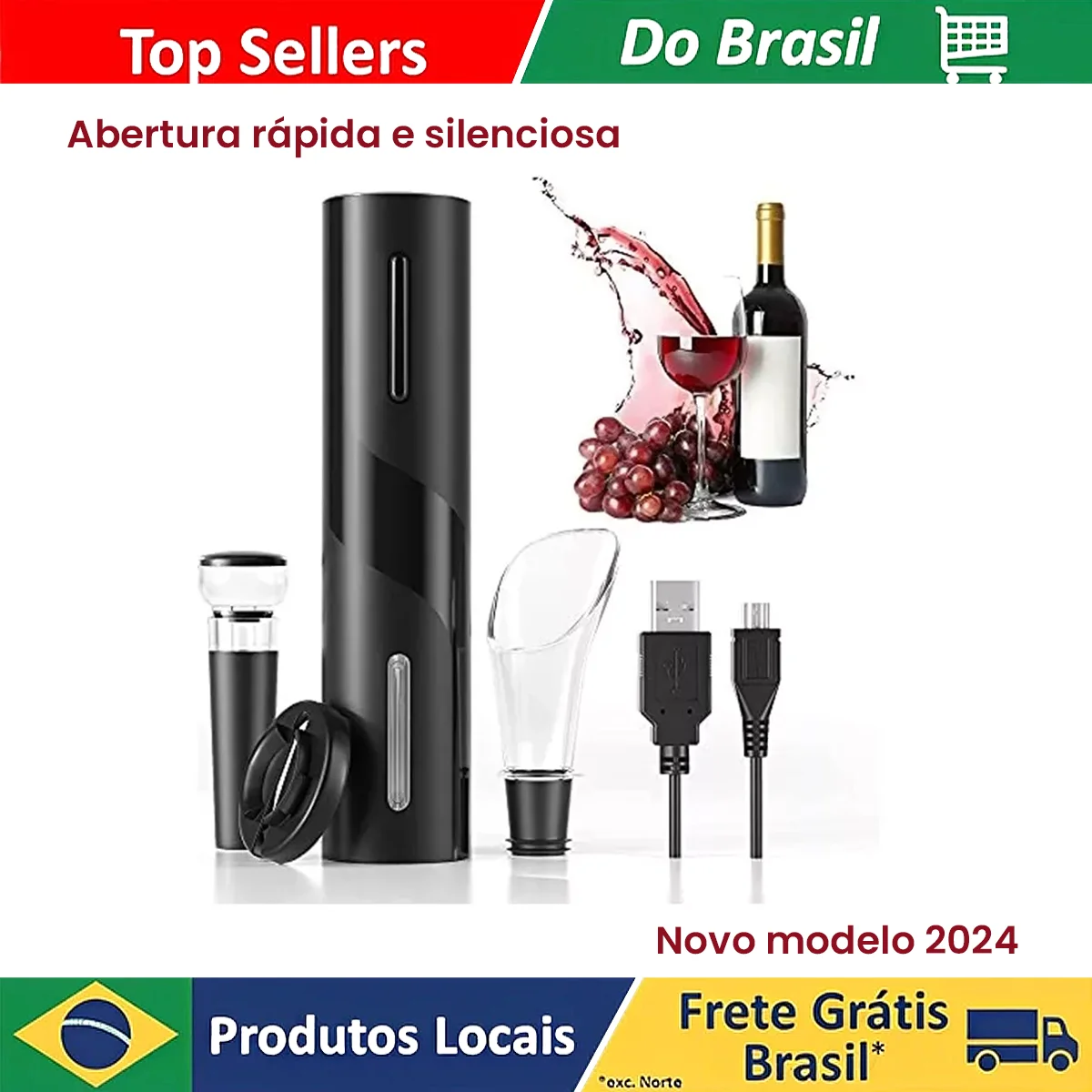 Automatic Electric Wine Opener Special Kit Corks Bag