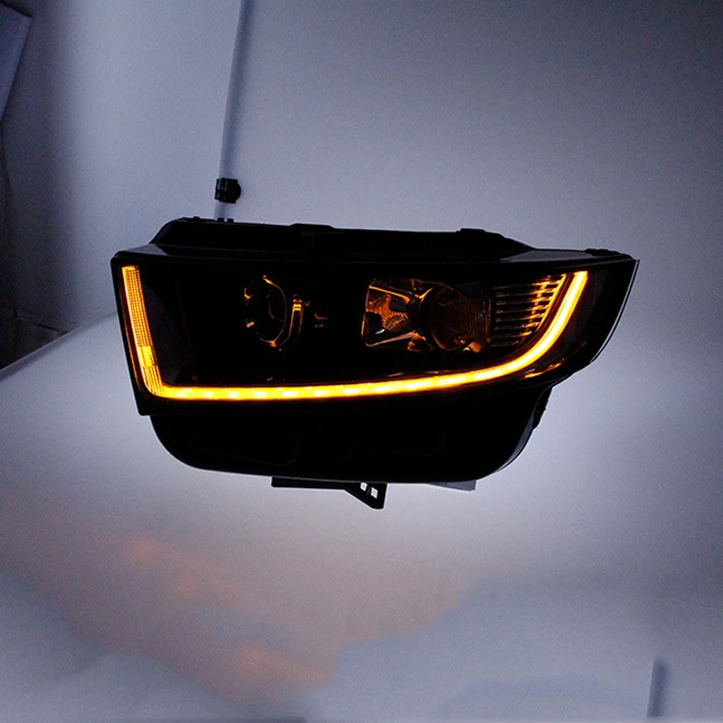 

Стайлинг автомобиля фары в сборе DRL дневные ходовые огни для Ford Sharp 2015-2018 стример указатель поворота передняя лампа