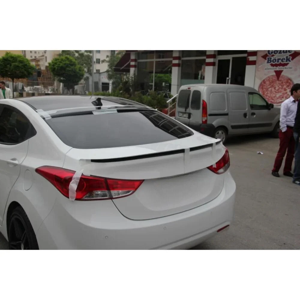 For Hyundai Elentra Glass Top Spoiler Fiber Material Rear Roof Spoiler Wing Trunk Lip Car Styling Fully Compatible Tuning Parts