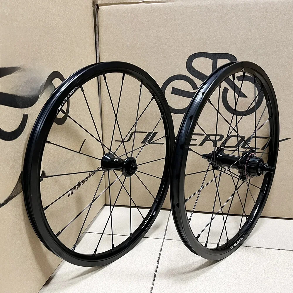 SILVEROCK Taiwan Felge NBR Legierung Räder 16 Zoll 349 Felge Sattel Bremse Externe 3s 4s 5s für Brompton 3sixty Faltrad Laufradsatz