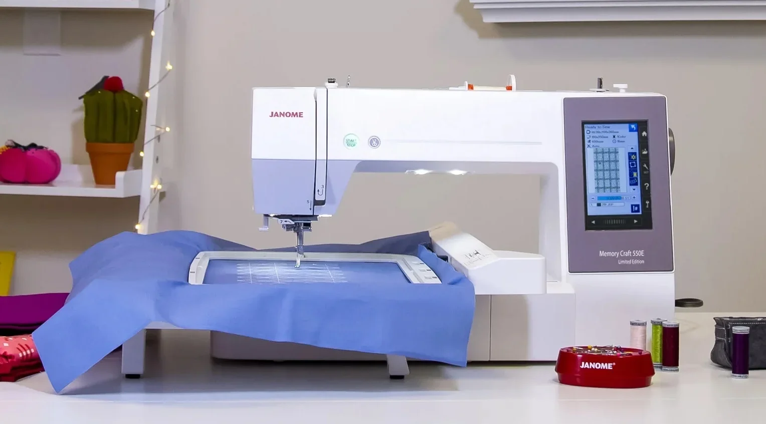 High Discount New Janome Memory Craft 550E Limited Edition Embroidery Machine. On Stock