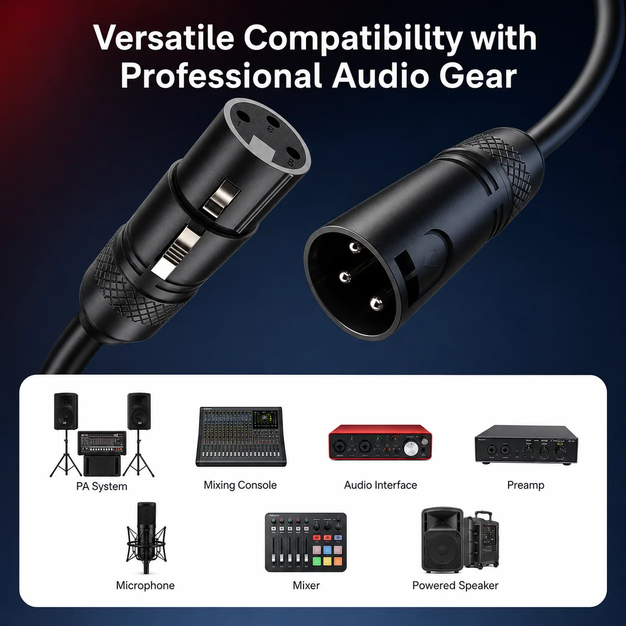 2PCS XLR Cable 3 Pin Male to F - Cable Xlr Balanced ulasan dan harga