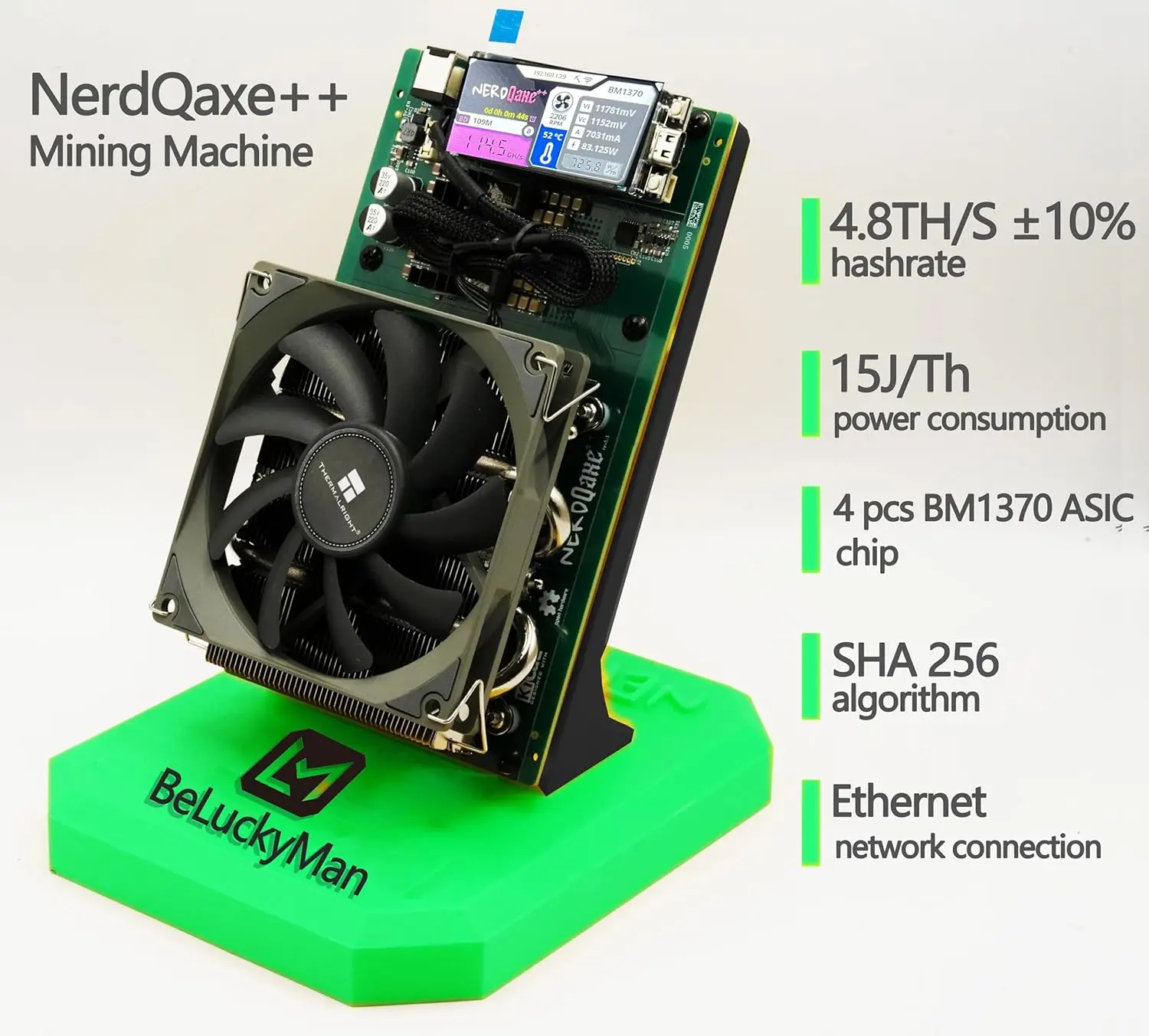 ACQUISTA 3 RICEVI 2 GRATIS   Bitcoins Miner NerdQaxe++ 4.8TH/s ASIC Miner & Crypto Miner