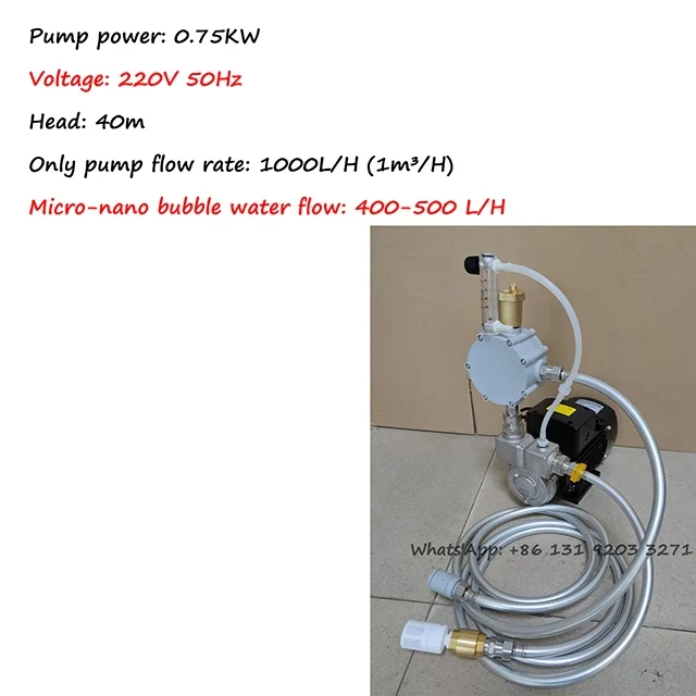 110 V 220 V 1.1KW 1 m3/h 3000 L/h Micro Nano Bubble Generator Gas Vloeistof Mengen Opgeloste lucht Flotatie Ozon Waterbehandeling Pomp