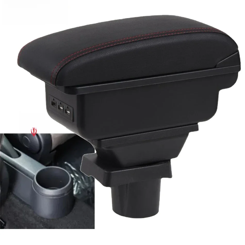 Boîte d'accoudoir pour Volkswagen UP, pour Skoda Citigo VW UP Seat Mii, boîte de rangement pour Console d'accoudoir de voiture, porte-gobelet, accessoires de voiture