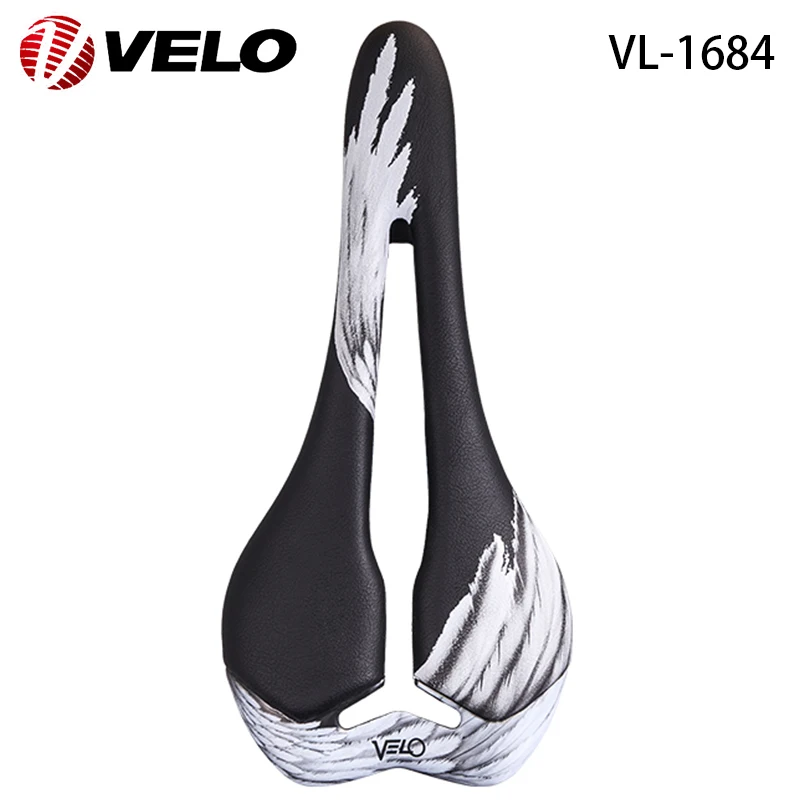 VELO VL-1684 Angel Glide Ultra Light Carbon Fiber Y Cut Arctech Road Bike MTB Bicycle Saddle Carbon Rail 275x128mm Cycling Parts