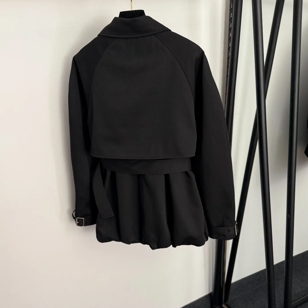 

2025 Trendy Women's Trench Coat Double Breasted Belted Water Repellent Windproof Classic Outerwear Wardrobe Staple for Date