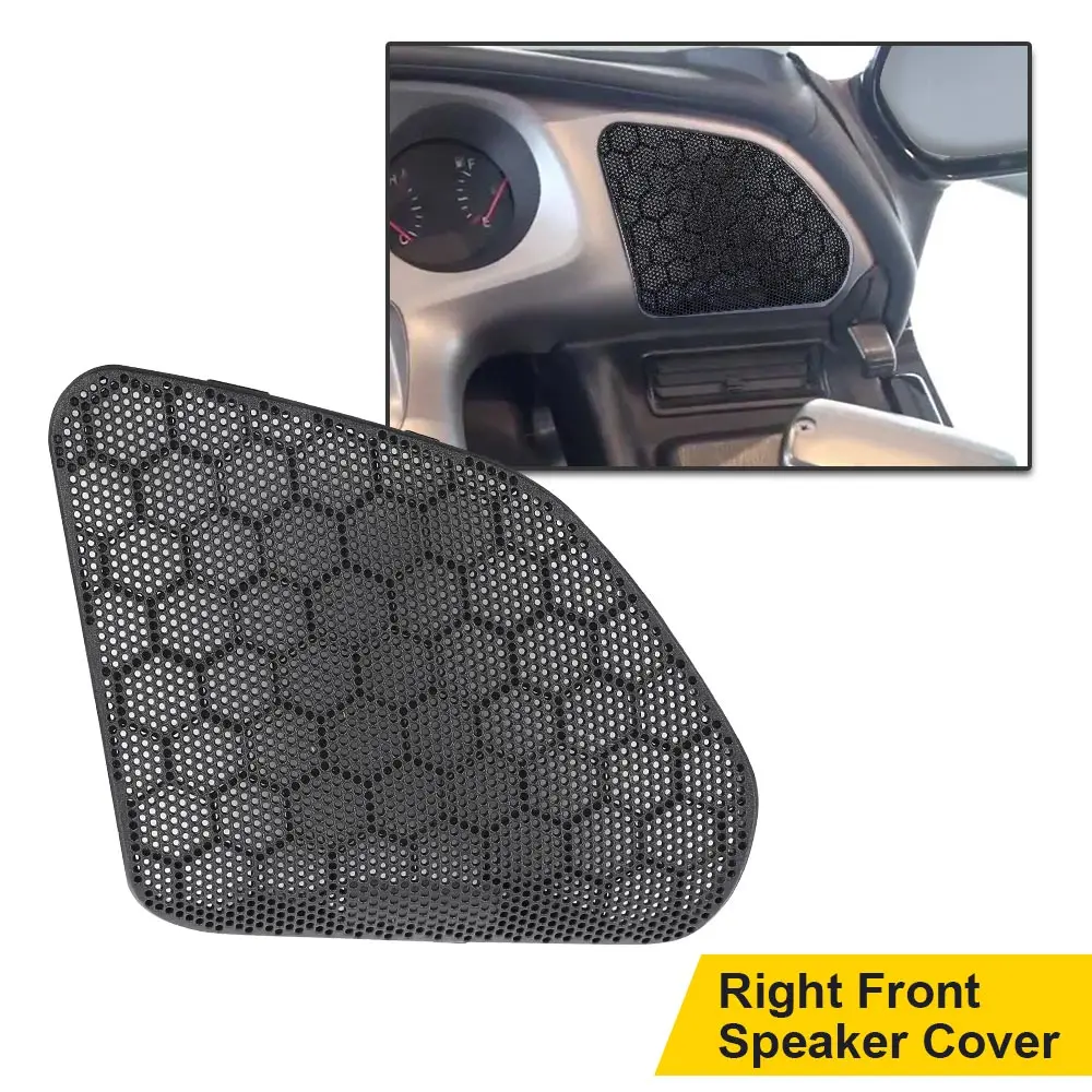 

1Pc Motorcycle Speaker Grills Cover Front Left Side Fit for 2001 2002-2005 Honda Gl1800/A Goldwing Abs Black Audio Mesh Cover