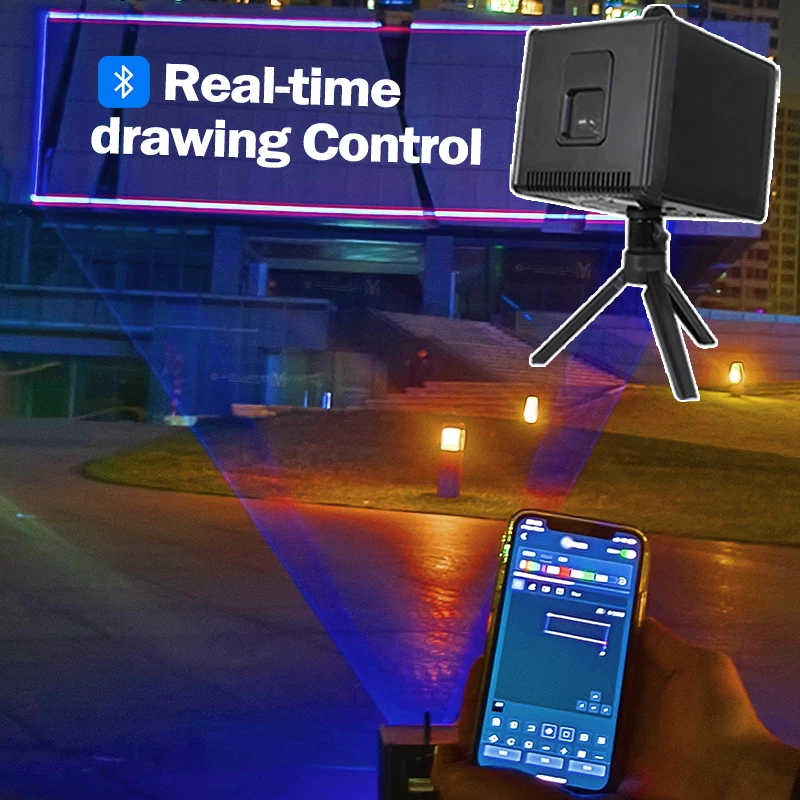 

M10 Real-time control of 5W Laser Cube Bluetooth and Ultra Laser light show projector for DJ laser shows