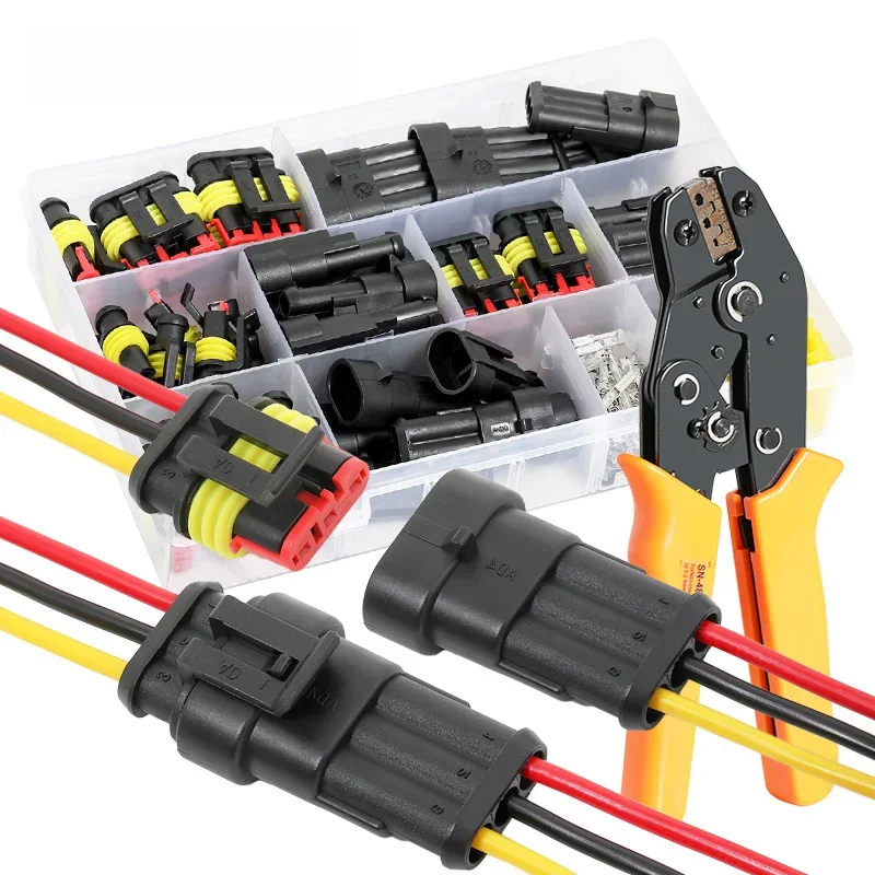 254/622 szt. Wodoodporne złącze przewodu samochodowego 1/2/3/4Pin zaciski elektryczne kabel w pudełku uszczelnione połączenie do motocykla samochodowego — zdjęcie 2