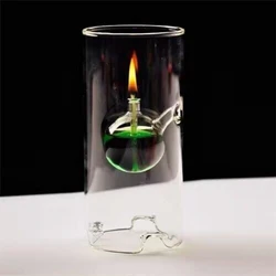 15CM hurricane lamp Candlestick Oil Lamp Interior light Chamber Glass Table Lamp Vintage Candle holder Lamp oil not included