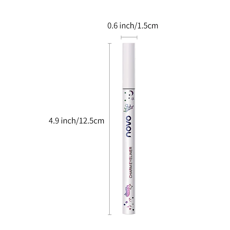 محدد عيون سائل بـ 8 ألوان - فرشاة فائقة الدقة، مقاومة للتلطخ، مقاومة للماء تدوم طويلاً، سريعة الجفاف، تصميم فني للعين #6