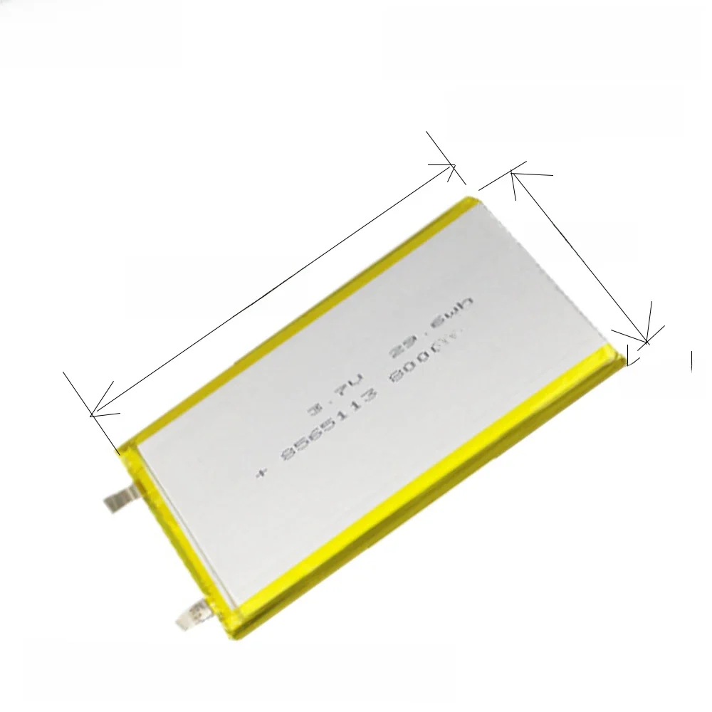 8565113 3.7V 1000mAh Lithium Polymer Rechargeable Battery Lipo Cell For Mobile Power LED Lamps Tablet PDA E-book GPS Power Bank