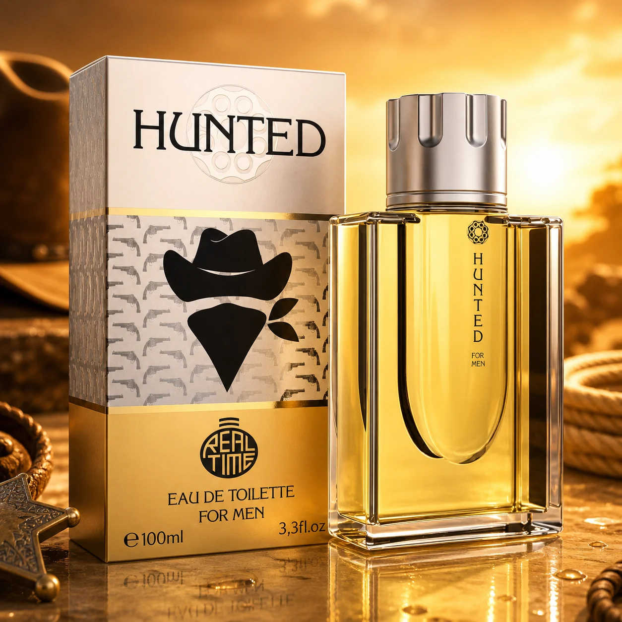 Hunted - Eau de toilette en temps réel, 100 ml. Un parfum masculin aux notes fraîches, boisées et aromatiques qui apporte caractère et polyvalence pour toutes les occasions.