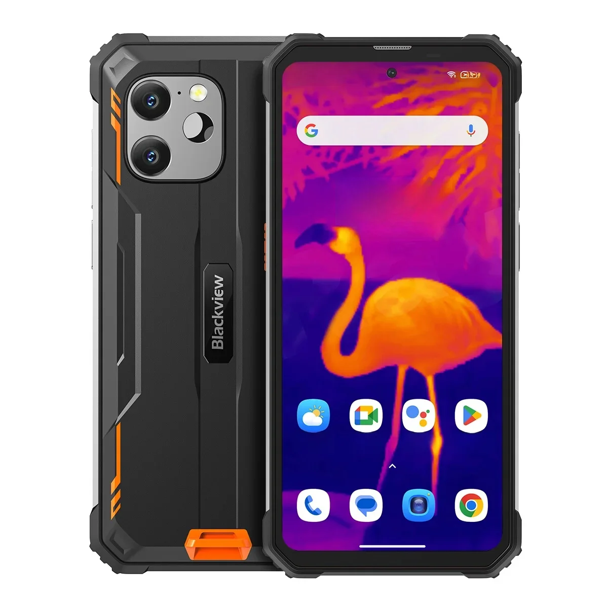 Blackview BV8900 Rugged Phone Android 13 6.49 Inches FHD+ IPS 8GB RAM+256GB ROM 10000mAh 64MP Rear Camera Thermal Imaging