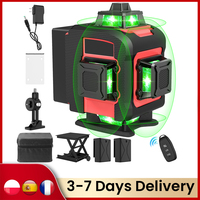 16 Lines Professional Laser Level Green Laser Automatic 360 ° Self-Leveling Laser Tool Remote Control Green Beam Laser Levels