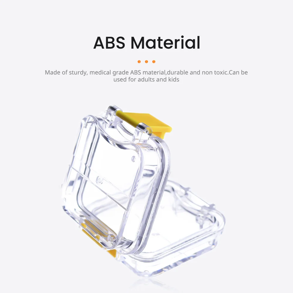 10/30/50pcs Dental Membrane Small Crown Box with Film Colorful Hinge ABS Transparent Boxes Denture Storage Box