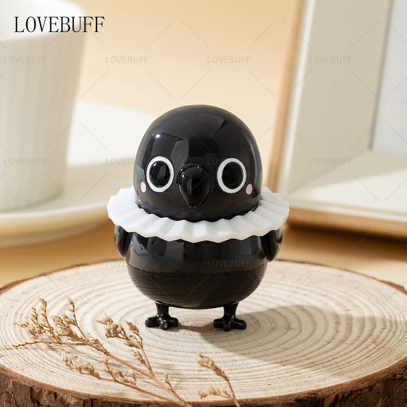 LOVEBUFF LAD Sylus Grumpy Crow telefoon charme beeldje collectible bureau decor