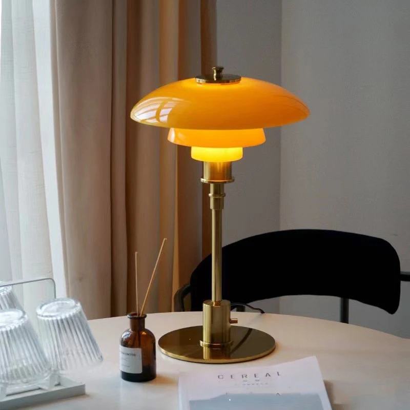 الكلاسيكية الدنماركية PH3/2 الجدول مصباح طبق الاصل التيار المتناوب بالطاقة الشمال مكتب ضوء مع الزجاج/المعادن عاكس الضوء 85-265 فولت E27 لمبة لديكور الغرفة #2