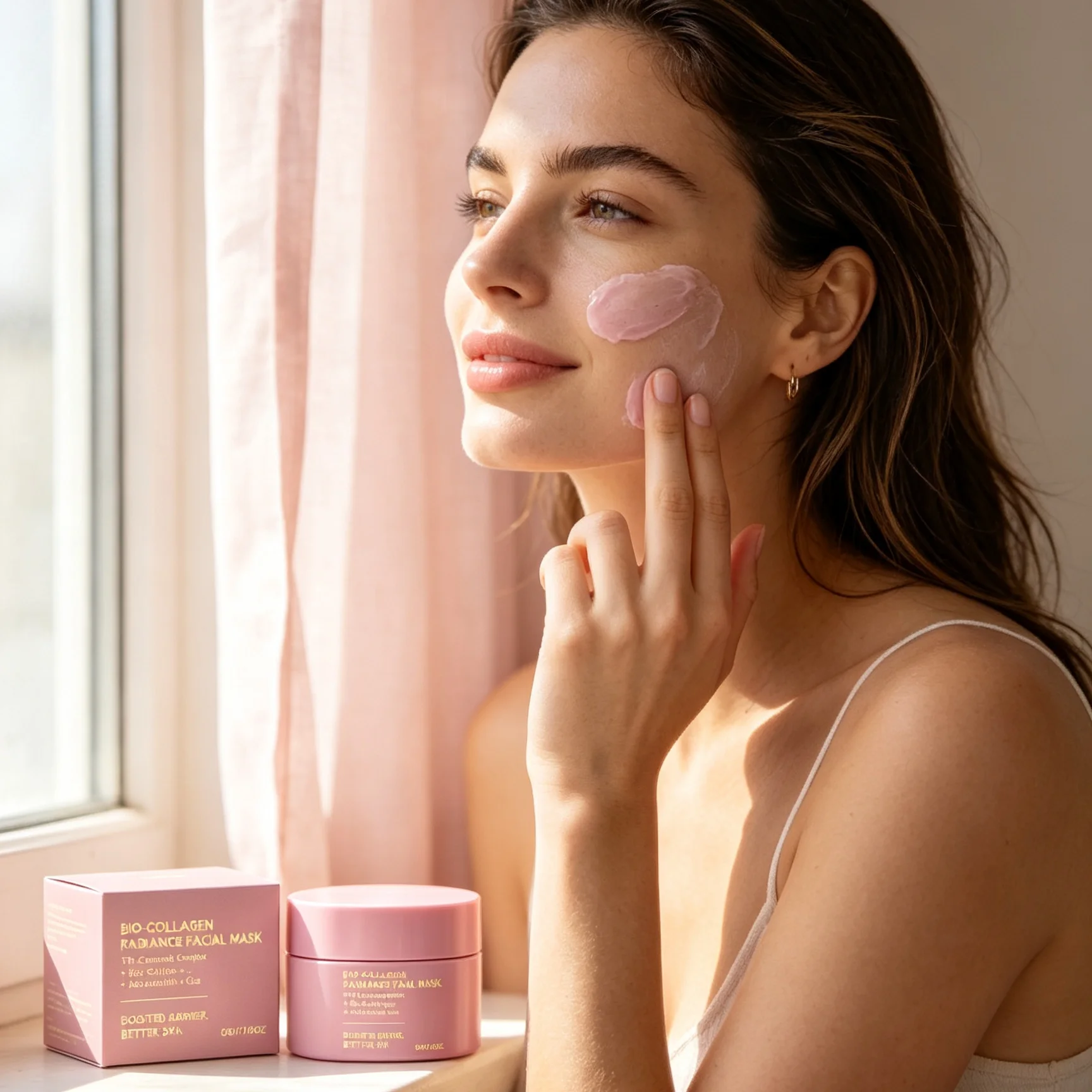 Bio Collagen Face Mask Calming Skin Radiance Boost Soft Smooth Skin Barrier Repair Revitalizing Lifting Facial Moisturizing Mask