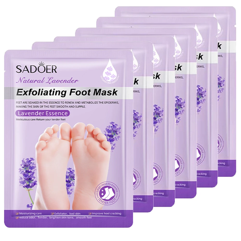 Foot Peel Mask 5/10 Pack, Exfoliator Peel Off Calluses Dead Skin Callus Remover, Baby Soft Smooth Touch Feet-Men Women Lavender