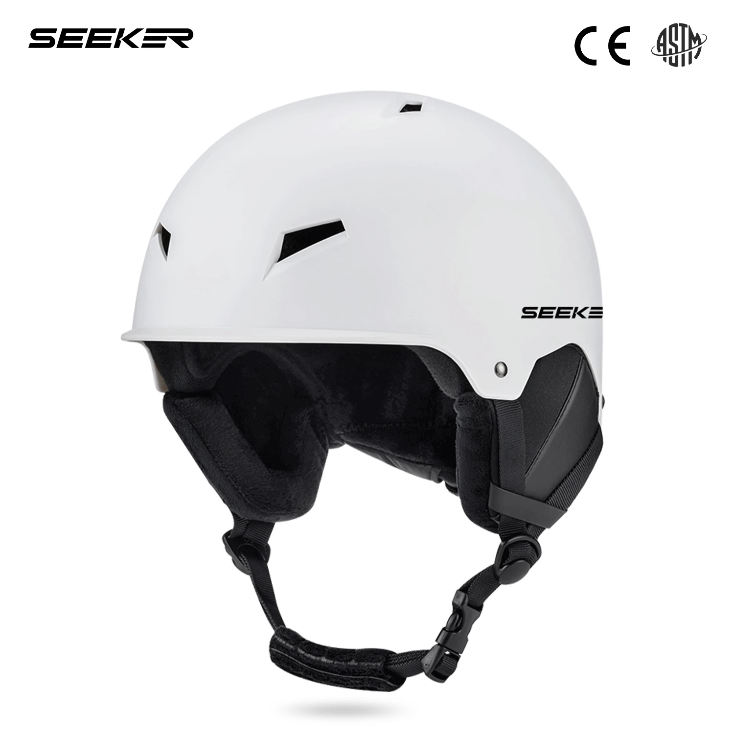 seeker-シングルボード・ダブルボードスキーヘルメット-冬用防寒・衝突防止-アウトドアスキースポーツ安全保護スノーヘルメット