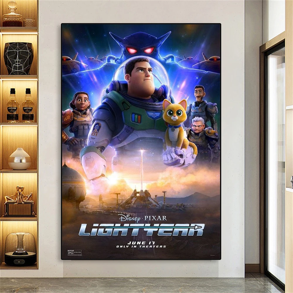 Lightyear 2022 Movie Poster Film Poster Buzz Lightyear and Zurg Prints Wall Art Toy Story Poster Canvas Painting Home Room Decor