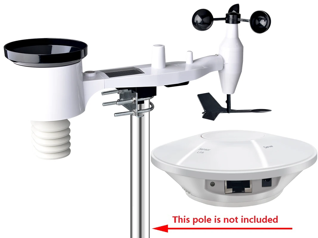 Misol Weather Station Smart Hub GW2002 WiFi Gateway,7 in 1 Weather Station