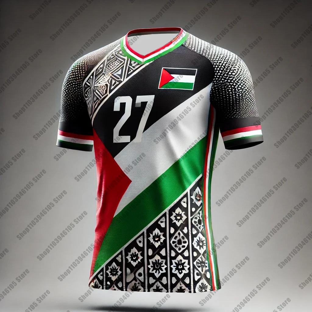 New Concept Palestine Jerseys Children's Football Jerseys T-Shirts Men's Quick-Drying Outdoor Soccer Jerseys Oversize Tee Tops U