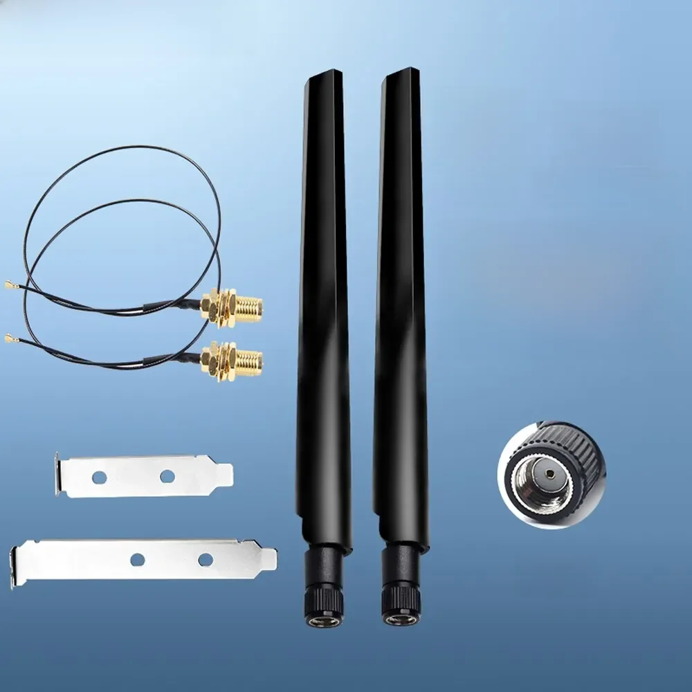 FENVI 2P12,X6Dbi antenne ensemble AX210 NGFF M.2 carte WiFi 2.4/5GHz touristes bande successive F4 câble d'extension vers RP-SMA WiFi pour AX210/AX200/9260
