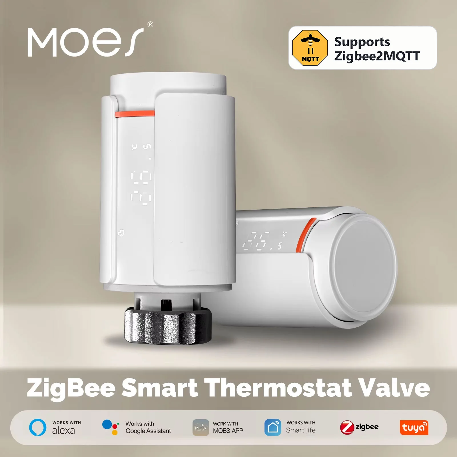 Wifi Radiator Valve Thermostat - MOES Tuya ZigBee Thermostatic Radiator Valve