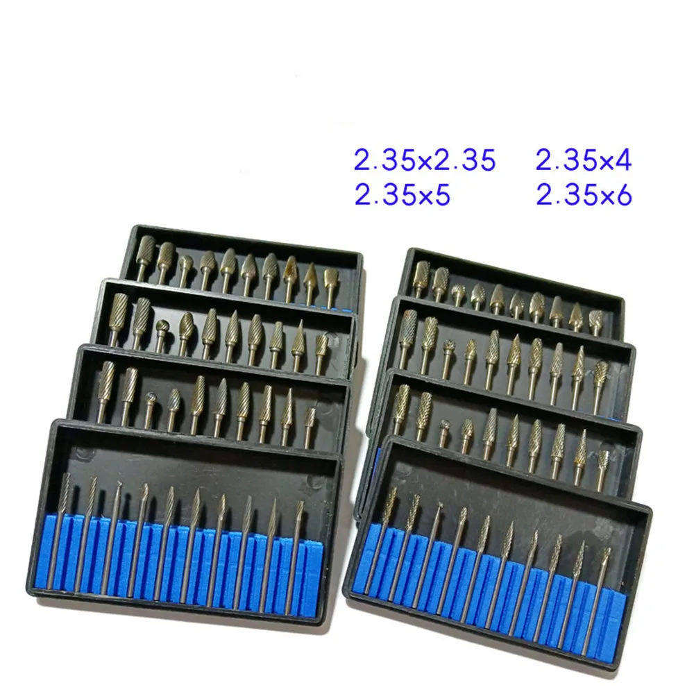 Ranura para lima rotativa de acero de tungsteno, 1 piezas, con hoja en la parte superior, fresa cilíndrica de aleación de carburo, tipo columna 2,35-6mm