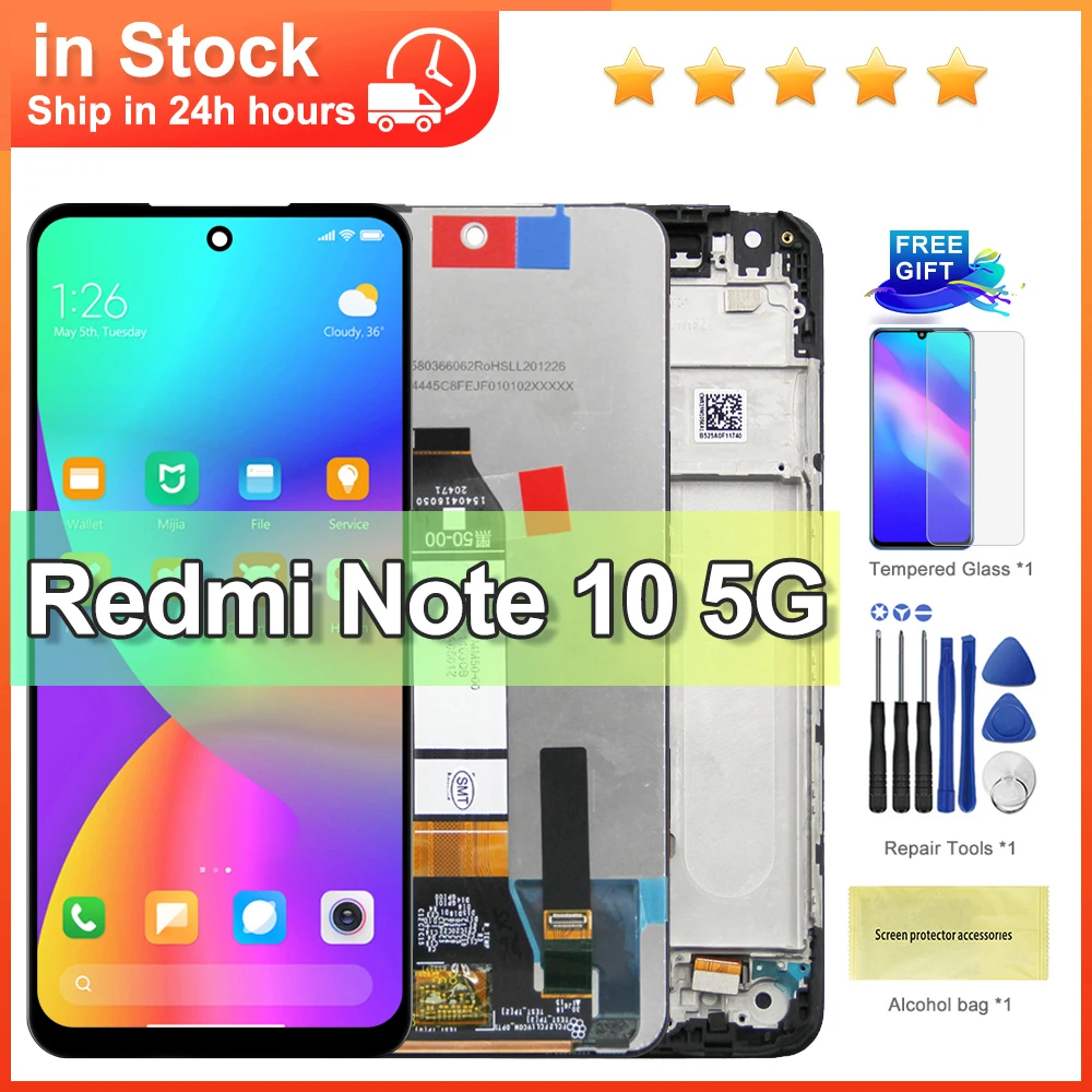 6.5\'\' For Xiaomi Redmi Note 10 5G LCD Display Touch Screen Digitizer Assembly Replacement For Redmi Note10 5G Display