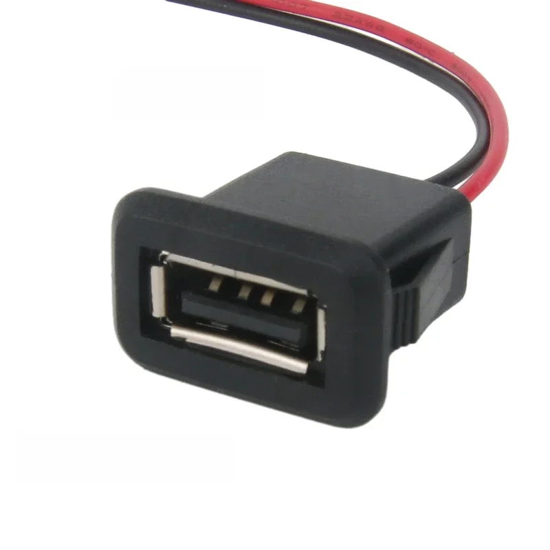 1-10 pces 2 pinos 4 pinos usb 2.0 fêmea power jack 2p 4p usb 2.0 conector de porta de carregamento